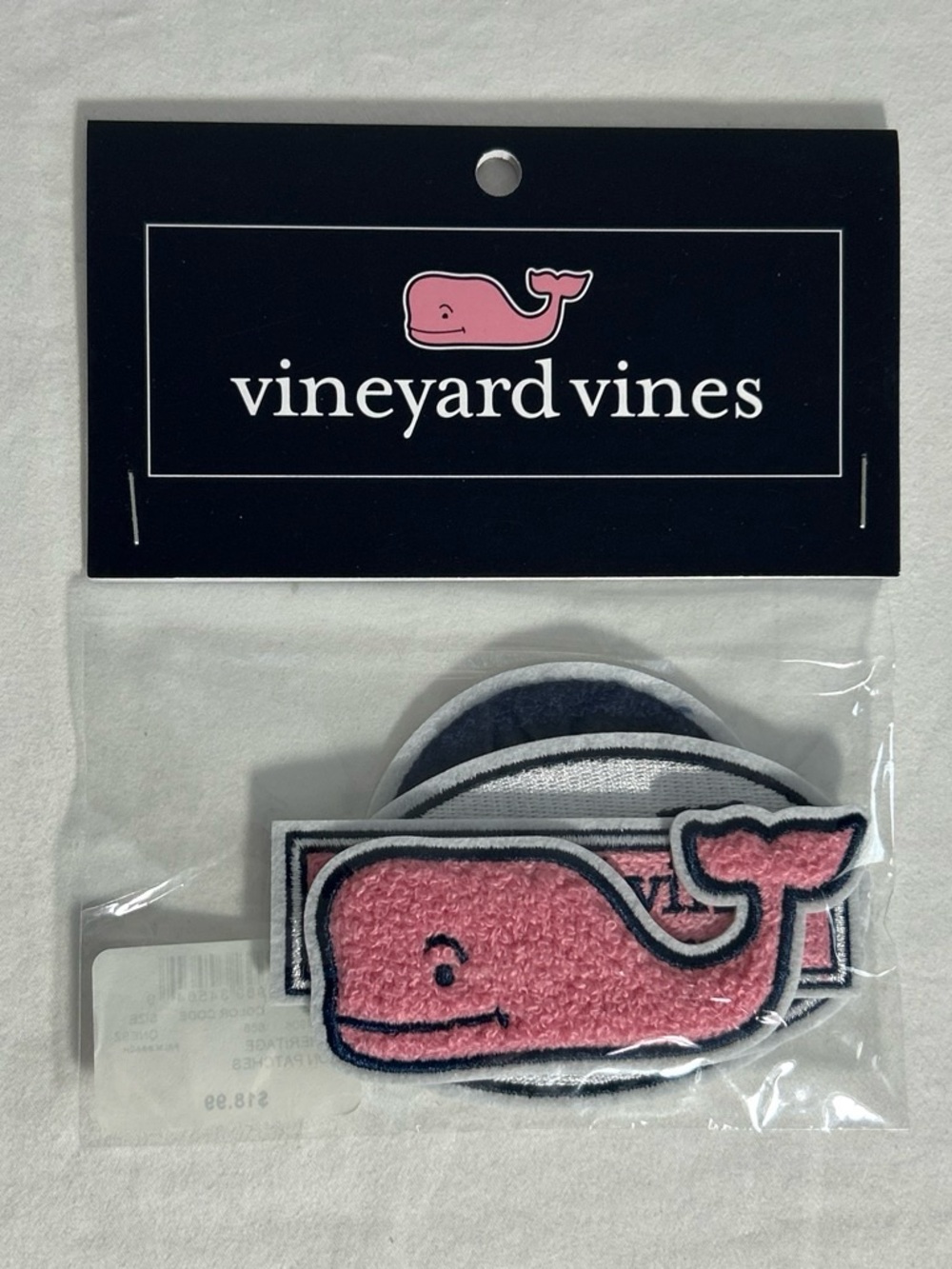 Vineyard Vines Pink Whale Patch Set